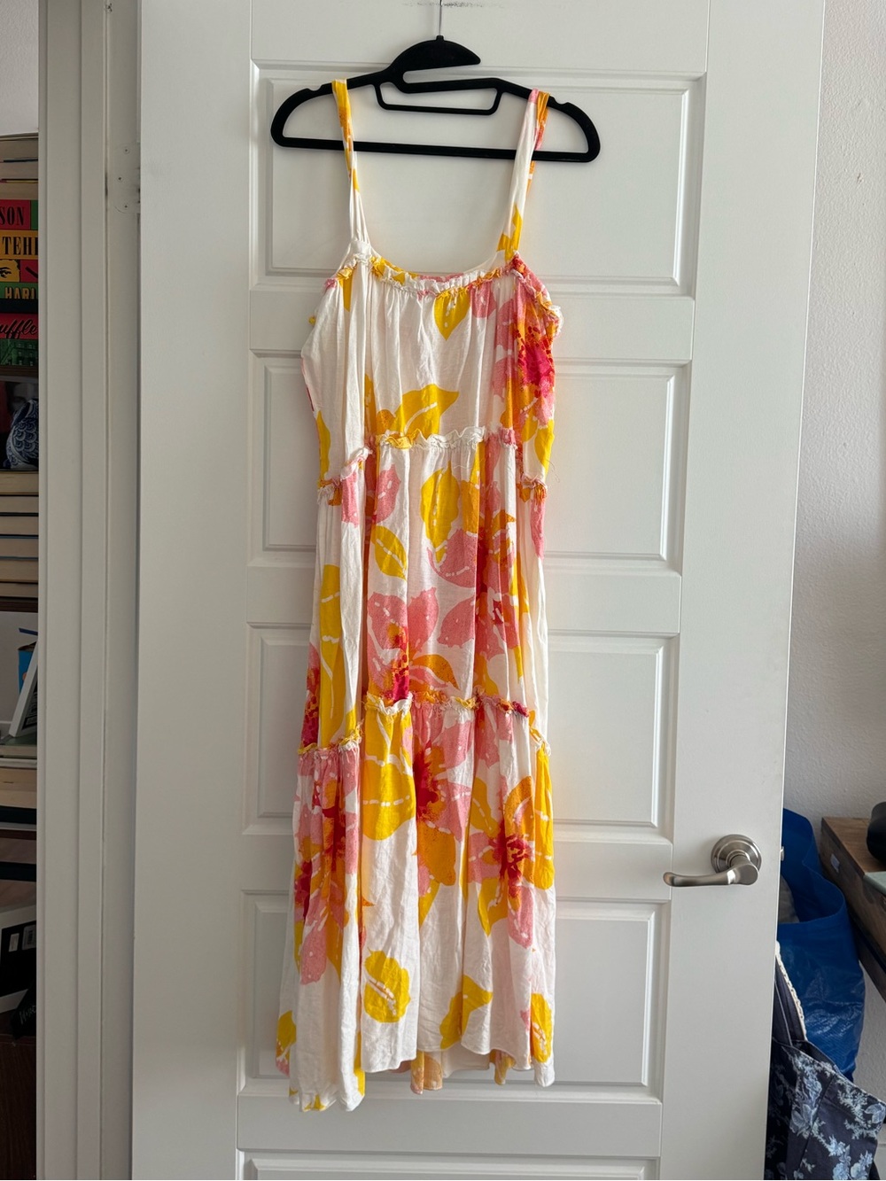 Free People Spaghetti-Strap Floral Maxi Dress in Pink & Yellow - Picture 2 of 7